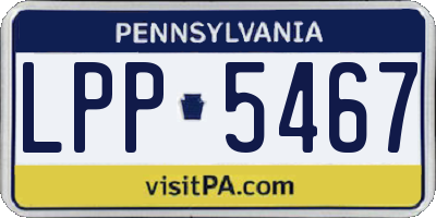 PA license plate LPP5467