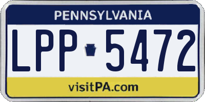 PA license plate LPP5472