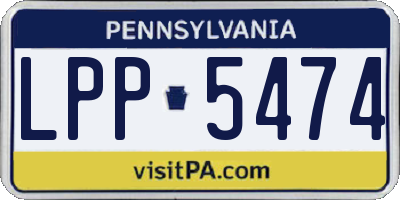 PA license plate LPP5474
