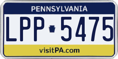 PA license plate LPP5475