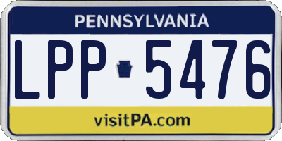 PA license plate LPP5476