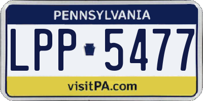 PA license plate LPP5477