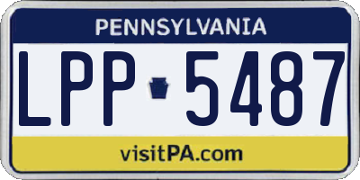 PA license plate LPP5487