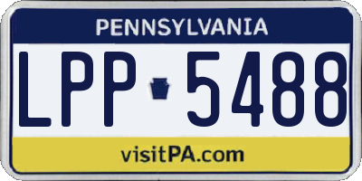 PA license plate LPP5488