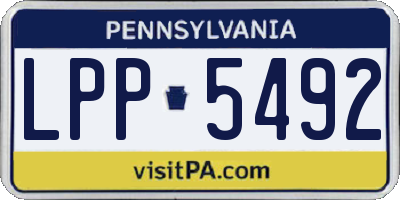 PA license plate LPP5492