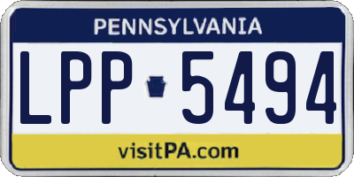 PA license plate LPP5494