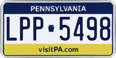 PA license plate LPP5498