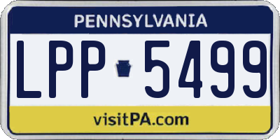 PA license plate LPP5499