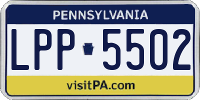 PA license plate LPP5502