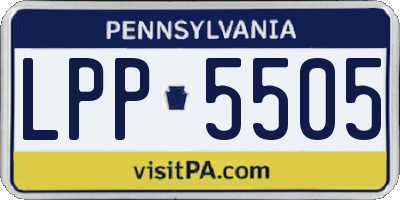 PA license plate LPP5505