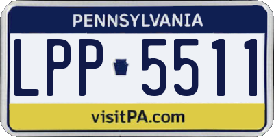 PA license plate LPP5511
