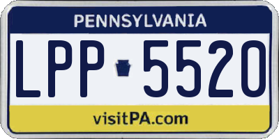 PA license plate LPP5520