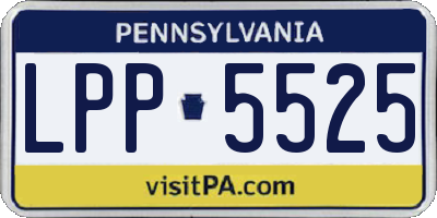 PA license plate LPP5525