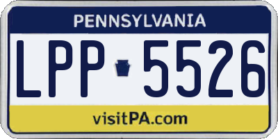 PA license plate LPP5526