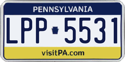 PA license plate LPP5531