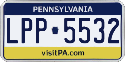 PA license plate LPP5532