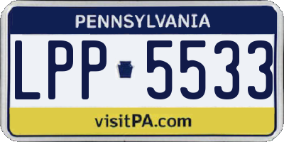 PA license plate LPP5533