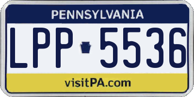 PA license plate LPP5536