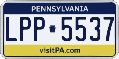 PA license plate LPP5537