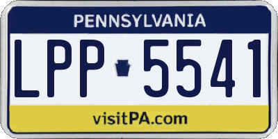 PA license plate LPP5541