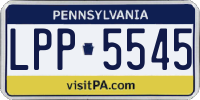PA license plate LPP5545