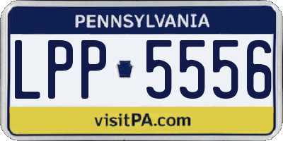 PA license plate LPP5556