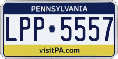 PA license plate LPP5557