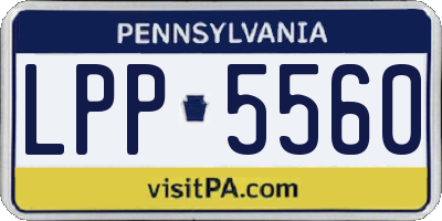 PA license plate LPP5560