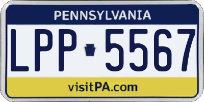 PA license plate LPP5567