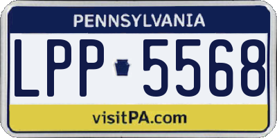 PA license plate LPP5568