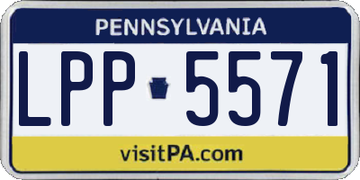 PA license plate LPP5571