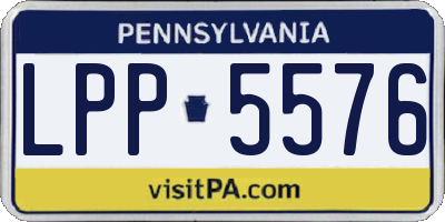 PA license plate LPP5576