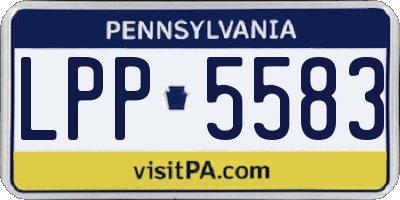 PA license plate LPP5583