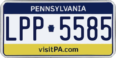 PA license plate LPP5585