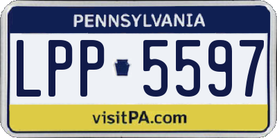 PA license plate LPP5597