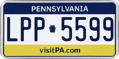 PA license plate LPP5599