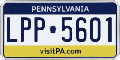 PA license plate LPP5601