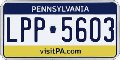 PA license plate LPP5603