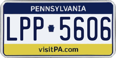 PA license plate LPP5606