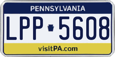 PA license plate LPP5608