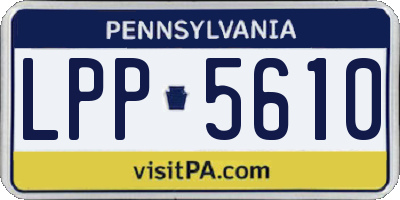 PA license plate LPP5610