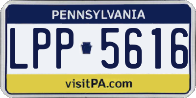 PA license plate LPP5616