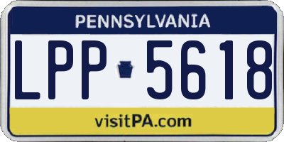 PA license plate LPP5618