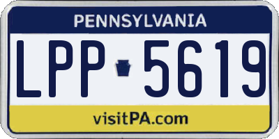 PA license plate LPP5619