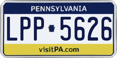 PA license plate LPP5626
