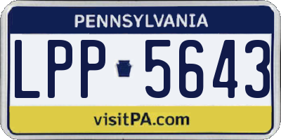 PA license plate LPP5643