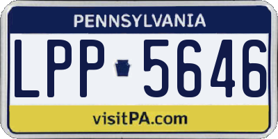 PA license plate LPP5646