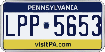 PA license plate LPP5653