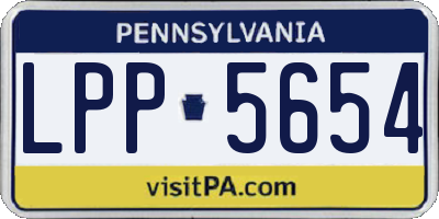 PA license plate LPP5654
