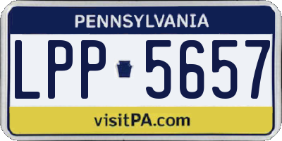 PA license plate LPP5657